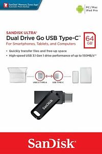 Sandisk Dual Drive Go  | Dual Head [1xUSB-A,1xUSB-C] - 64GB