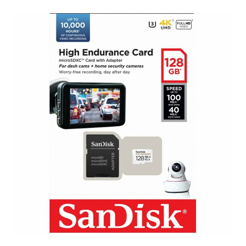 SANDISK HIGH ENDURANCE | 128GB 100MB/S MICRO SDXC CARD With ADAPTER