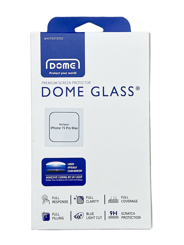 Korean Whitestone UV Dome Glass – iPhone 15 Pro Max (6.7)