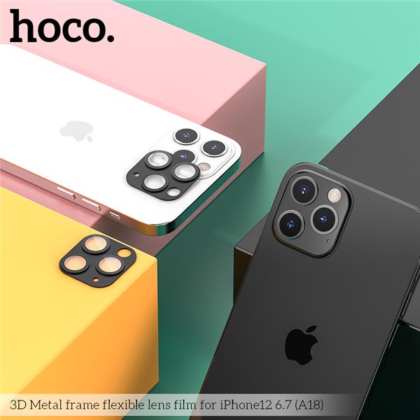 Hoco A18 Metal Frame Camera Glass | iPhone 12 (6.1)