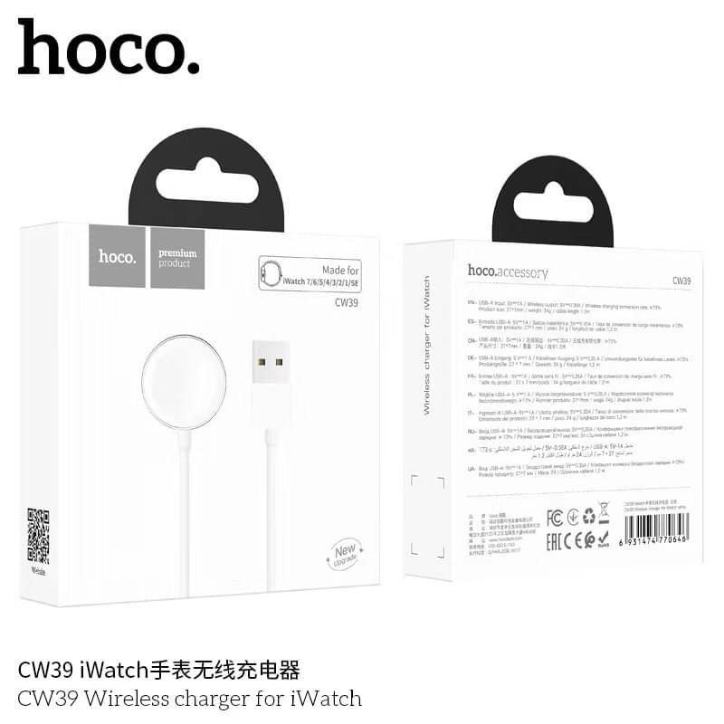 Hoco CW39 | Fast USB-A Plug Wireless charger for iWatch