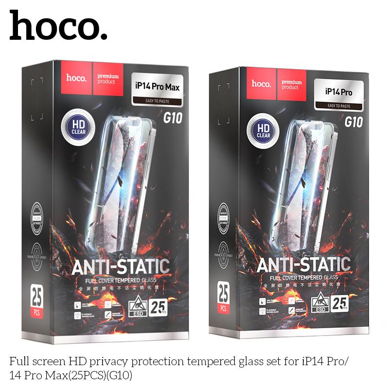 Hoco G10  [PACK 25] | Full HD glass set for iP14 Pro Max - Replaced by iRoo SQ25