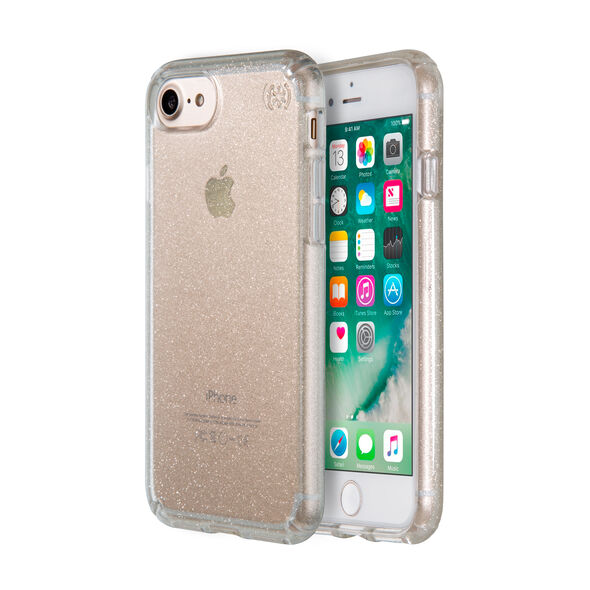 [BWS1-01][W2-S25] Speck Presidio Clear + Glitter | iPhone 7/8/SE 2020 – CLEAR/GOLD GLITTER