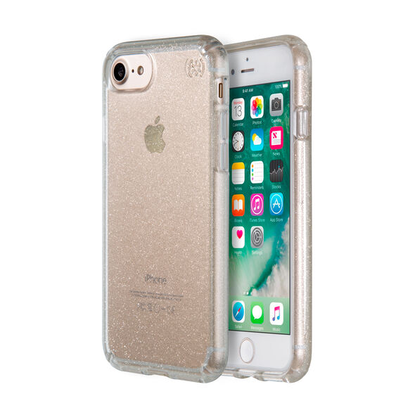 [UP4-11] Speck Presidio Clear + Glitter | iPhone 7/8/SE 2020 – CLEAR/GOLD GLITTER