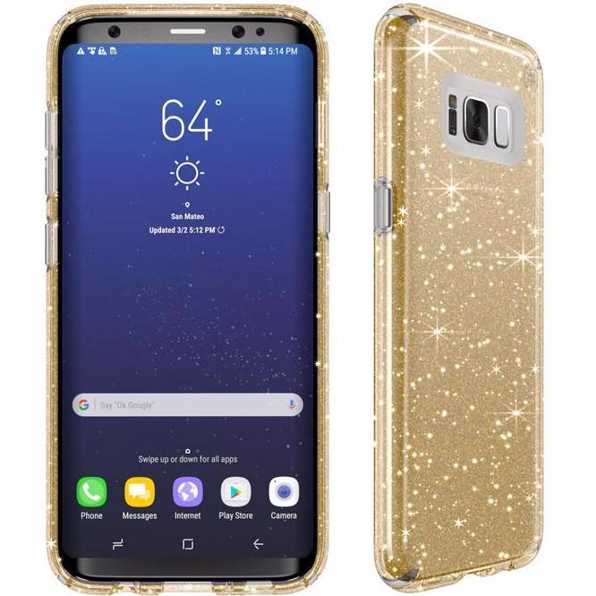 Speck Presidio Clear + Glitter | Samsung Galaxy S8 Plus  Gold  [BW-L02]
