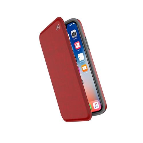 [BWF8-3] Speck Presidio Folio | iPhone X/XS - Heathered Red