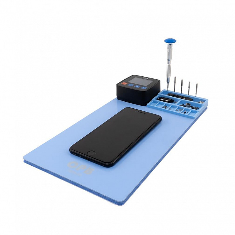 CP300 Heating Mat Station for phones and small Tablets - Blue (220V，30cm*17cm)