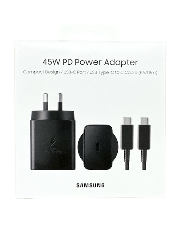 Original Samsung EP-T4510 | 45W PD AC Adapter /w Type-C to Type-C Cable - Black