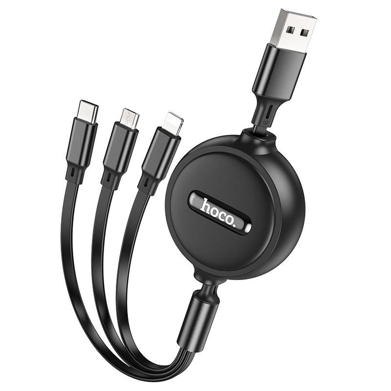 Hoco X75 | 3-in-1 double-pull charging cable(iP+Micro+Type-C)