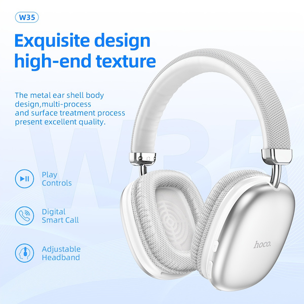 Hoco W35 Air Triumph BT headphones - White