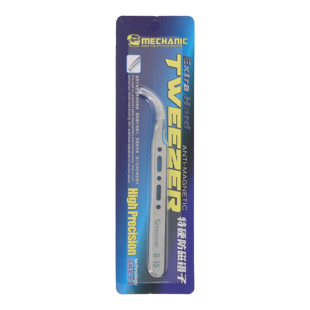 [TOL4-3] Mechanic G-15 Extra hard Anti-magnetic Precision Tweezers -Curved