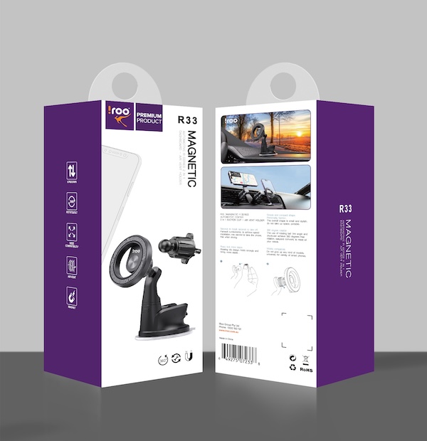 iRoo R33 | New 2in1 Air Vent/Dashboard/Windscreen Super Strong MSafe Car Holder [iRoo R30x Replacement]