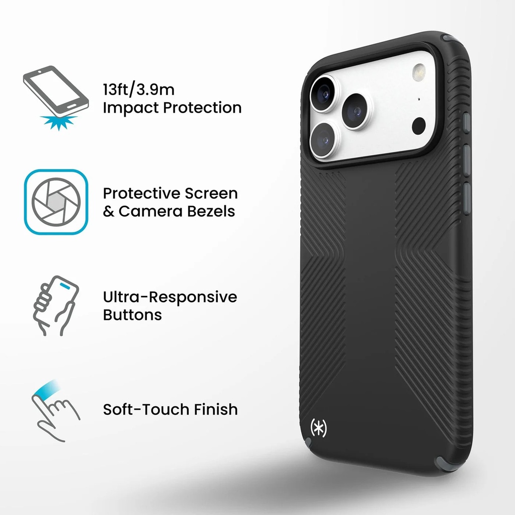 Speck Presidio GRIP Magsafe | iPhone 18 Pro Max/iPhone 17 Pro Max - Black