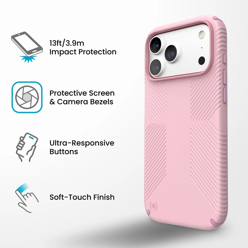 Speck Presidio GRIP Magsafe | iPhone 18 Pro Max/iPhone 17 Pro Max - Rose Quiet Blush