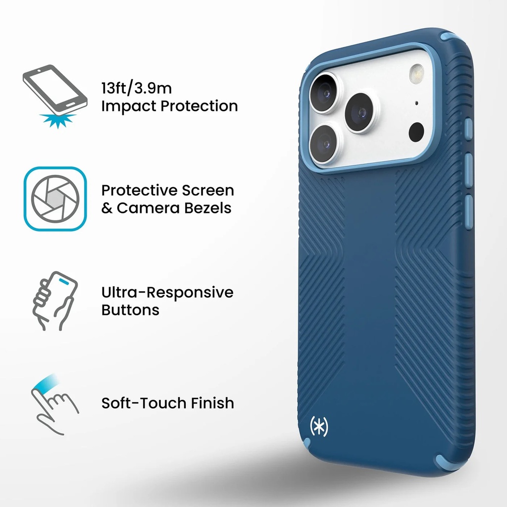 Speck Presidio GRIP Magsafe | iPhone 18 Pro/iPhone 17 Pro - Navy Deep Sea