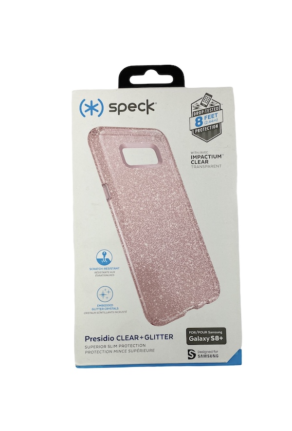 [BW-L02] Speck Presidio Clear + Glitter | Samsung Galaxy S8 Plus - Rose Gold