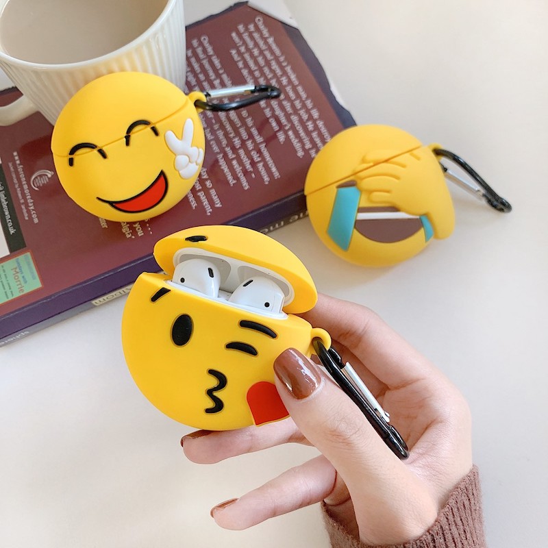 Coco Emoji | Airpods 1/2 Thick Silicone Case /w Belt Clip