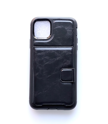 [FW2-28] Coco Heavy Duty Leather Magnetic /w Card Slots | iPhone 12 Pro Max (6.7) - Black