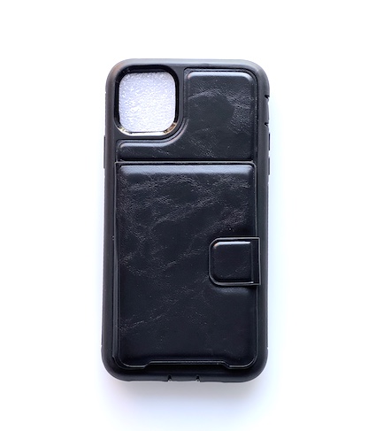[IB2-11] Coco Heavy Duty Leather Magnetic /w Card Slots | iPhone Xs (5.8) - Black