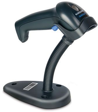 Datalogic Barcode/QR Scan Corded Imager QD2130 USB Kit Incl Stand And Cable - Black