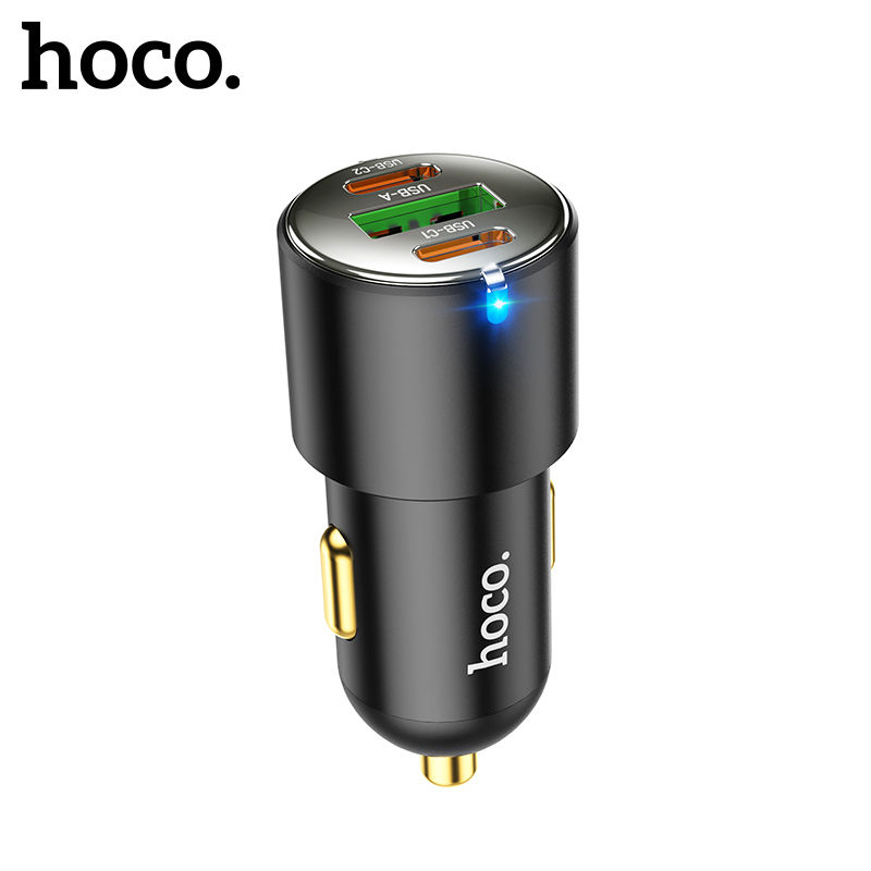 Hoco NZ6 | Super Fast 45W PD 3-port(2C1A) car charger