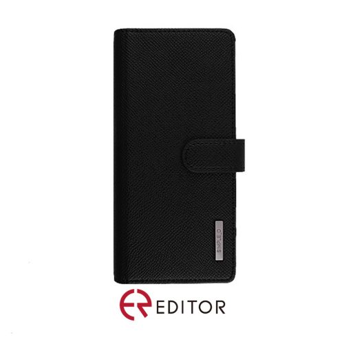 [LW1-01] Korean Simple D Double Folio | Samsung A11 - Black